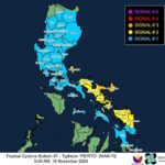 Mula sa datos ng PAGASA kaninang 5:00 AM